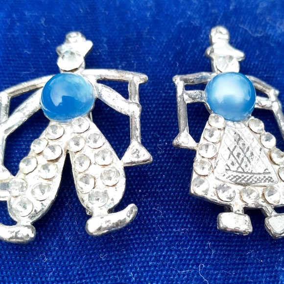 Vintage Pair of Silver Girl & Boy Brooches, Dujay Design, Milkmaid, Jack… - Picture 6 of 7